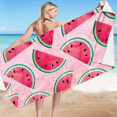Double-sided Fleece Bath Towel Beach Square Microfiber