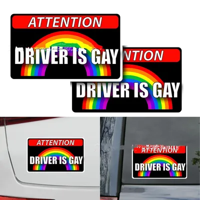 S-334 Interesting Color Automobile Sticker Bumper Stickers Paper Personalized Creative Gay Reflective Decoration Garland Cover Scratches Bumper Stickers