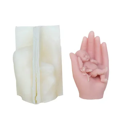 Handheld Kick Baby Aromatherapy Candle Silicone Mold Ornaments