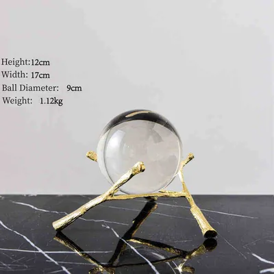 Nordic Light Luxury Metal Crystal Ball Craft Decoration