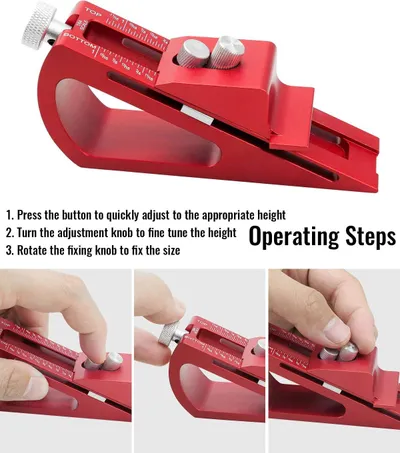 New Wood Block Gauge Block Height Caliper Gauge Aluminum Woodworking Tools