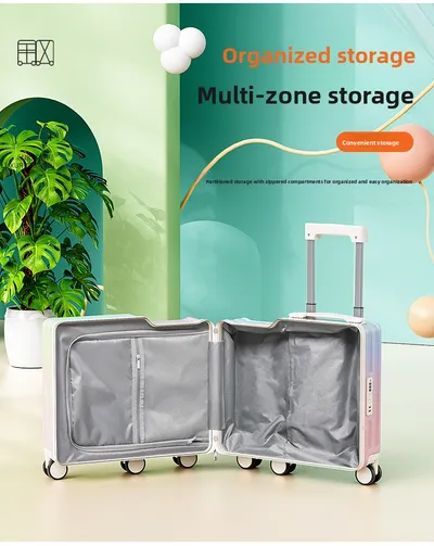 New Children's Boarding Luggage, Suitable For Sitting And Riding, Small Bicycle Suitcases For Boys And Girls, As Well As Walking Children's Luggage With Travel Codes