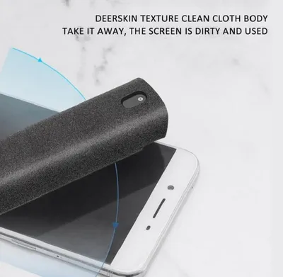 2 In 1 Phone Computer Screen Cleaner Kit For Screen Dust Removal Microfiber Cloth Set