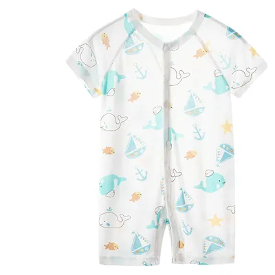 Summer thin long-sleeved newborn baby romper