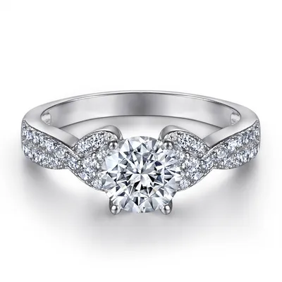 Micro-set Diamond  925 Sterling Silver Two-in-one Combination Ring