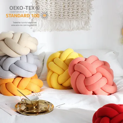 Sofa Pillow Office Nap Craft Pillow Knot Throw Pillow