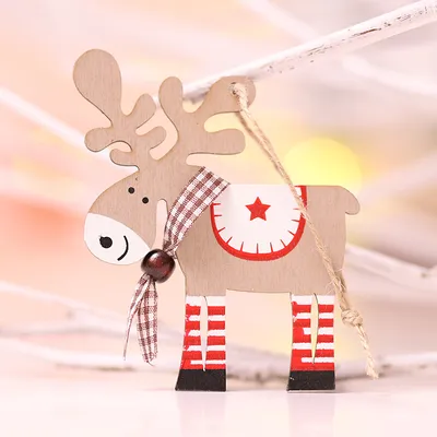 New Christmas Wooden Creative Pendant Decoration Supplies