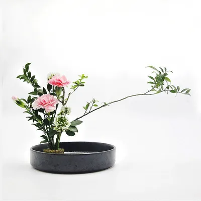 Japanese Flower Arrangement Ceramic Chinese Flower Plate