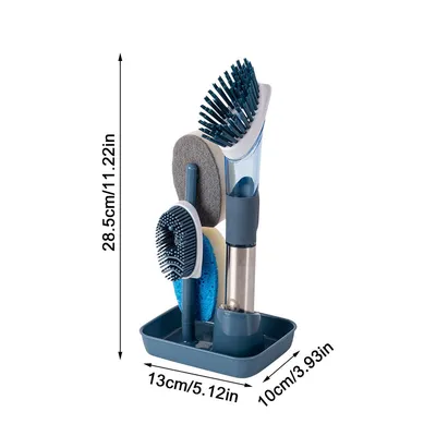 New Multifunctional Dish Brush Household Kitchen Oily Sponge Long Handle Cleaning Brush
