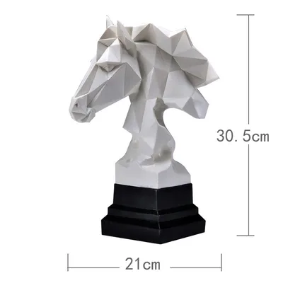 White Horse Head Statues