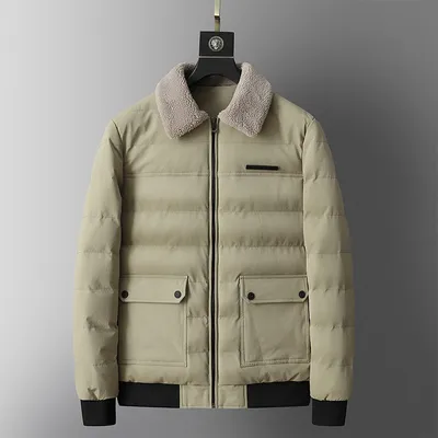 Men's Youth Fur Collar Warm Padded Coat