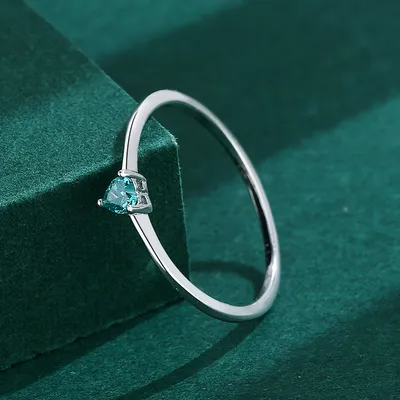 Women's Fashion Sterling Silver Heart-shaped Ring