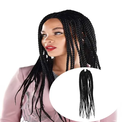 4X EZ SENEGALESE BRAID Long Crochet Braid Synthetic Hairstyle Black Burgundy Brown Ladies Box Braid