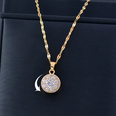 Rotating Clover Windmill Pendant Necklace