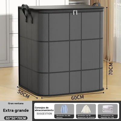 Large Capacity Clothes Storage Bag, Wardrobe Organizer For Clothing & Quilts, Ideal For School & Moving Luggage Storage
