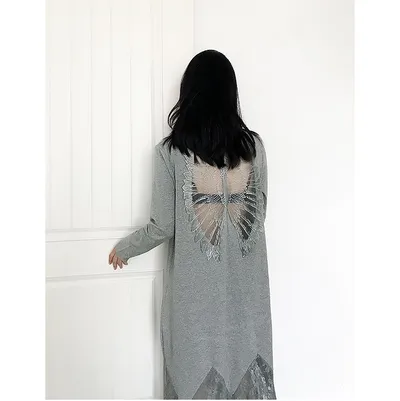Lace panel mermaid dress