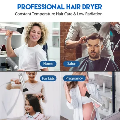 مجفف شعر احترافي 3 في 1 مع فوهة مركزة ومجفف شعر احترافي للاستخدام في الصالونات، المملكة المتحدة
