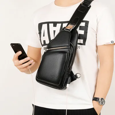 Large capacity men's chest bag