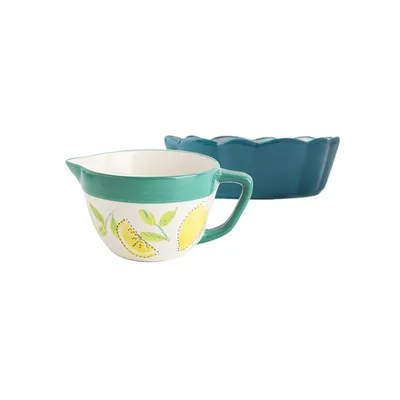 Sharp-mouthed Ceramic Handle Home Baking Sauce And Egg Bowl