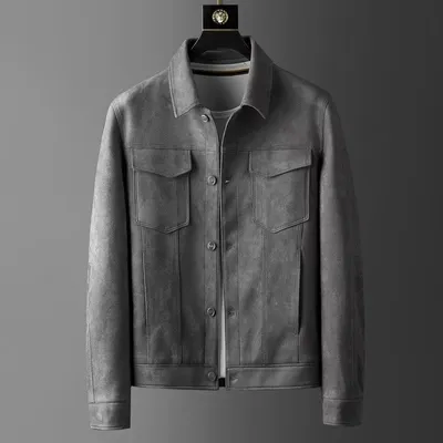 Fashion Leather Jacket Men's Casual Top