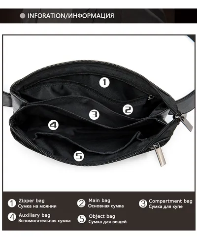 Casual Fashion Diagonal Leather Men's And women's Bags