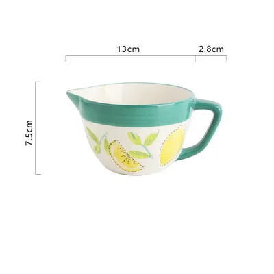 Sharp-mouthed Ceramic Handle Home Baking Sauce And Egg Bowl