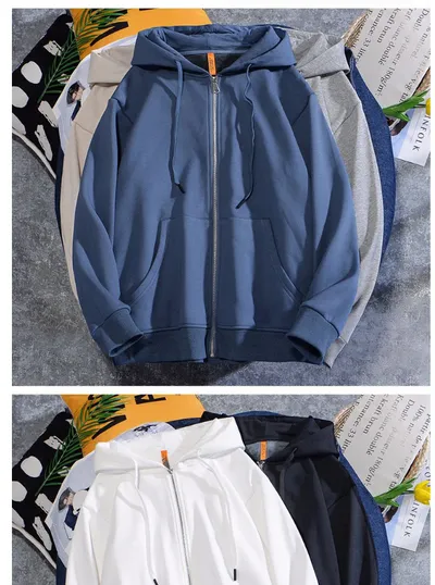 Solid Color Cashmere Cardigan Jacket For Men