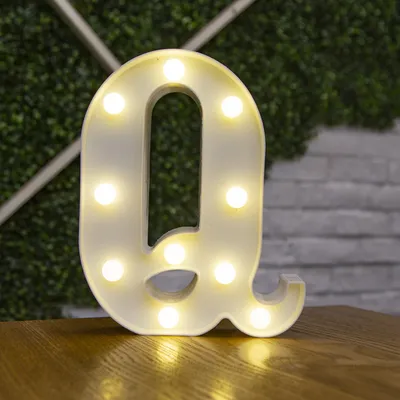 26 Letters White LED Night Light Marquee Sign Alphabet Lamp