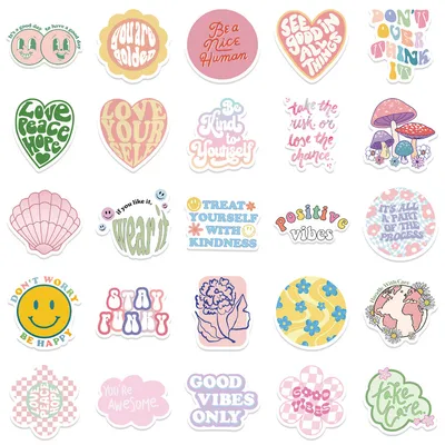 Motivational Statement Stickers Decorated
