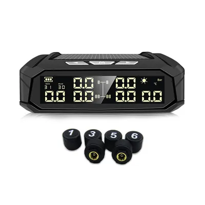 Solar External Tire Pressure Monitor 6 Tire RV Trucks