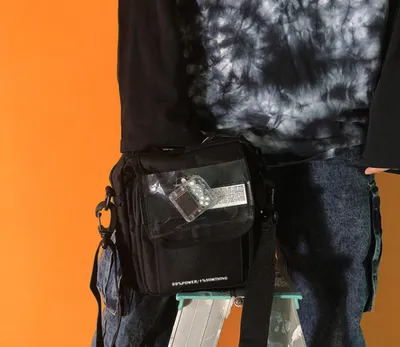 PVC splicing function crossbody bag