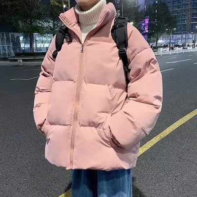 The New Japanese Lazy Simple Temperament Stand-up Collar Cotton Bread Clothes