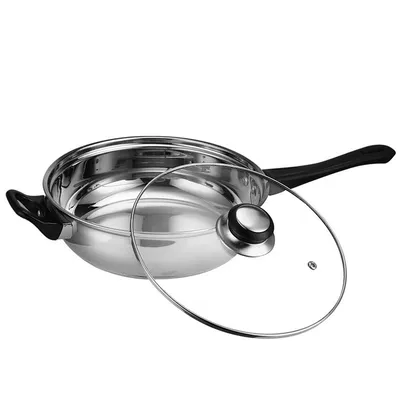 12 Piece Stainless Steel Cookware Saucepan Set Pan Pot Kitchen Cooking Glass Lid