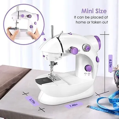 Portable Mini Electric Sewing Machine Multifunctional Desktop Tailor Home Use