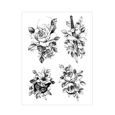 Plain Flower Tiger Large Pattern Half Arm Simulation Color
