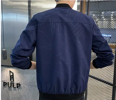 Men's Jacket Stand Collar Trendy Brand Baseball Collar