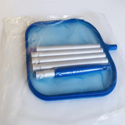 Swimming Pool Fishing Net Belt 122mm 5 Section Rod Cleaning Tool Supplies Set