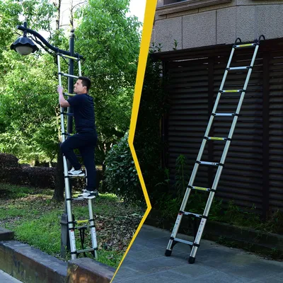 8.5FT Telescopic Aluminum Ladder For Home And Outdoor Use
