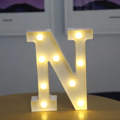 26 Letters White LED Night Light Marquee Sign Alphabet Lamp