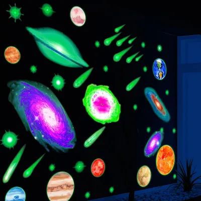 Luminous Stickers Color Milky Way Galaxy Self-adhesive Fluorescent