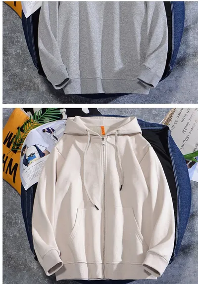 Solid Color Cashmere Cardigan Jacket For Men