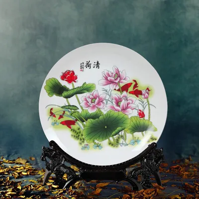 Ceramic Decoration Hanging Plate Office Home Living Room Craft Ornaments