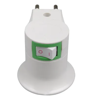 Wall plug-in screw lamp holder with switch