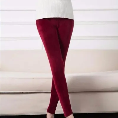 Double-faced Velvet High Stretch Leggings Women's Gold Velvet Slim High Waist