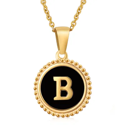 Fashion Stainless Steel Letter Necklace Female
