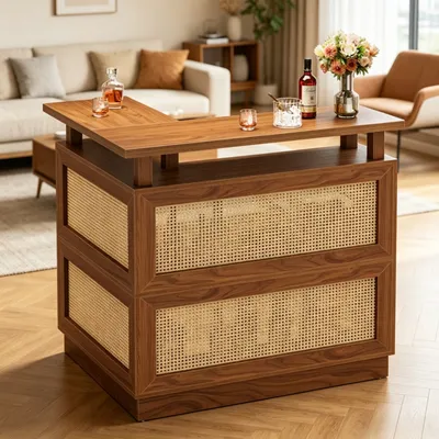 Rattan Bar Table