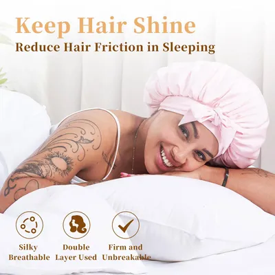 Silk Bonnet, Satin Hair Bonnet For Sleeping For Wavy Curly Natural Hair