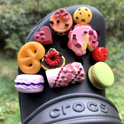 Shoe Flower Lollipop Macaron Cave Shoes Decoration Flower Hole Hole School Bag Decoration