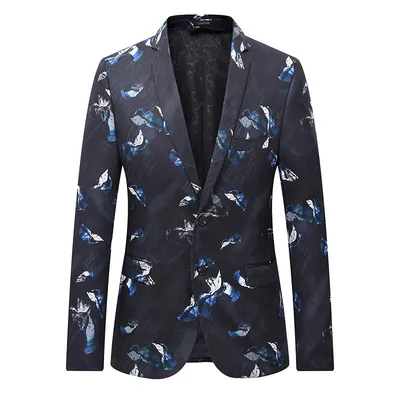 Men's Business Casual Woolen Cloth Embroidery Plus Size Suit Banquet Dress