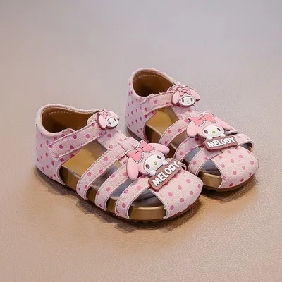 2026 Summer Baby Girls Closed-Toe Roman Sandals, Cute Bow Princess Kids Sandals